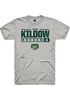 Torre Kildow  Ohio Bobcats Ash Rally NIL Stacked Box Short Sleeve T Shirt