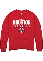 Eddrick Houston  Rally Ohio State Buckeyes Mens Red NIL Stacked Box Long Sleeve Crew Sweatshirt