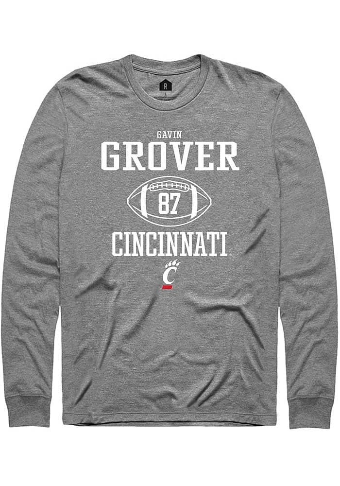 Gavin Grover  Cincinnati Bearcats Graphite Rally NIL Sport Icon Long Sleeve T Shirt