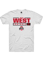 Bryce West Ohio State Buckeyes Rally NIL Stacked Box Short Sleeve T Shirt