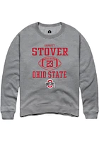 Garrett Stover  Rally Ohio State Buckeyes Mens Graphite NIL Sport Icon Long Sleeve Crew Sweatshi..