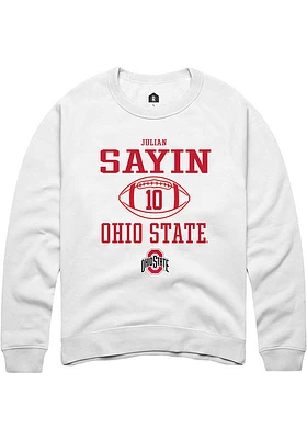 Julian Sayin Rally Ohio State Buckeyes Mens NIL Sport Icon Long Sleeve Crew Sweatshirt