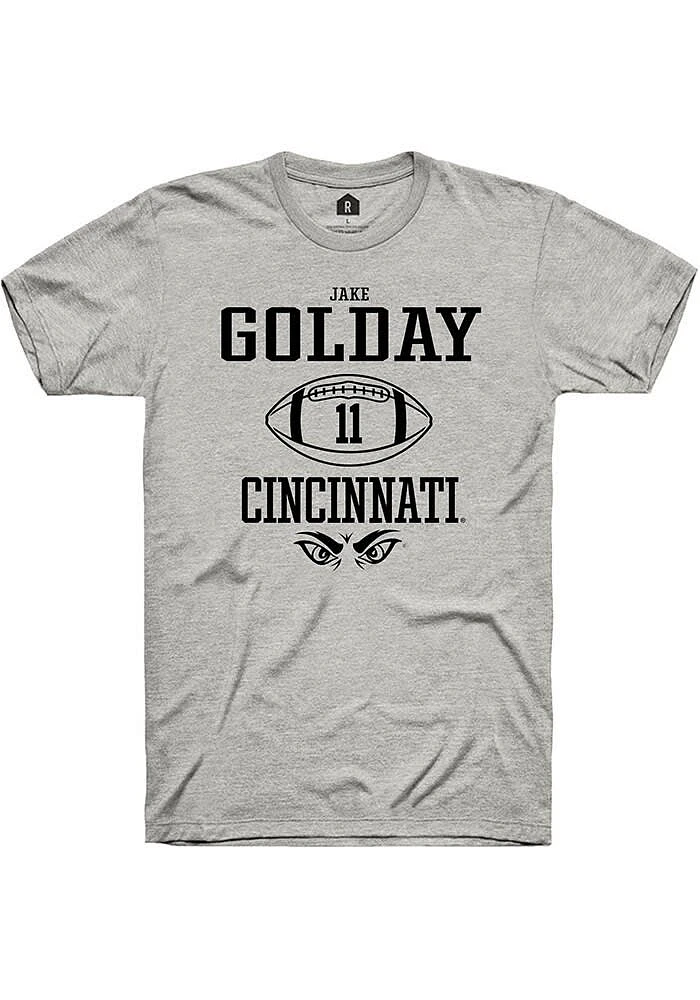 Jake Golday  Cincinnati Bearcats Ash Rally NIL Sport Icon Short Sleeve T Shirt
