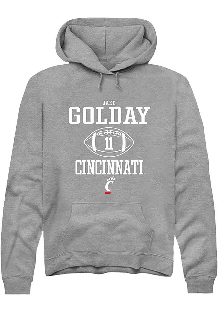 Jake Golday  Rally Cincinnati Bearcats Mens Graphite NIL Sport Icon Long Sleeve Hoodie