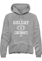 Jake Golday  Rally Cincinnati Bearcats Mens Graphite NIL Sport Icon Long Sleeve Hoodie