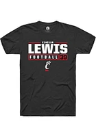 Cincear Lewis Cincinnati Bearcats Rally NIL Stacked Box Short Sleeve T Shirt