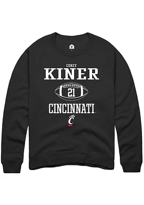 Corey Kiner Rally Cincinnati Bearcats Mens NIL Sport Icon Long Sleeve Crew Sweatshirt