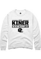 Corey Kiner Rally Cincinnati Bearcats Mens NIL Stacked Box Long Sleeve Crew Sweatshirt