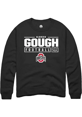 Glorien Gough Rally Ohio State Buckeyes Mens NIL Stacked Box Long Sleeve Crew Sweatshirt