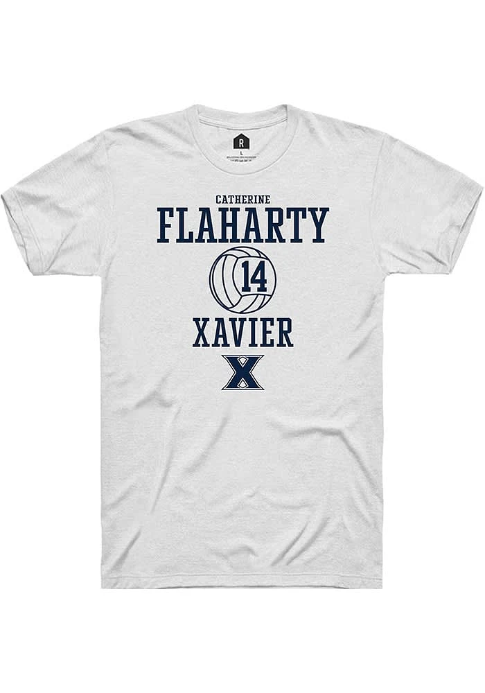 Catherine Flaharty  Xavier Musketeers White Rally NIL Sport Icon Short Sleeve T Shirt