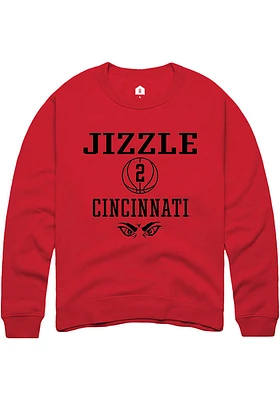 Jizzle James  Rally Cincinnati Bearcats Mens Red NIL Sport Icon Basketball Long Sleeve Crew Swea..