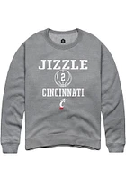 Jizzle James  Rally Cincinnati Bearcats Mens Graphite NIL Sport Icon Long Sleeve Crew Sweatshirt