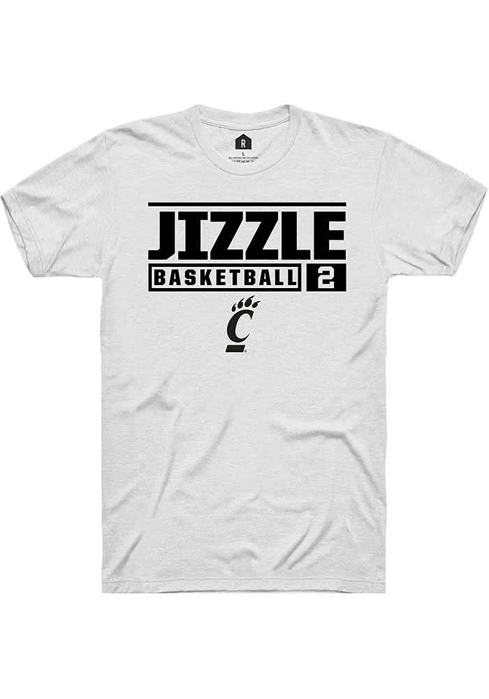 Jizzle James Cincinnati Bearcats Rally NIL Stacked Box Short Sleeve T Shirt