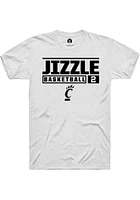 Jizzle James Cincinnati Bearcats Rally NIL Stacked Box Short Sleeve T Shirt