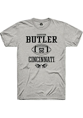 Garrison Butler  Cincinnati Bearcats Ash Rally NIL Sport Icon Short Sleeve T Shirt