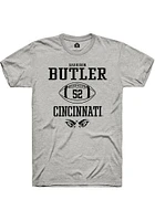 Garrison Butler  Cincinnati Bearcats Ash Rally NIL Sport Icon Short Sleeve T Shirt