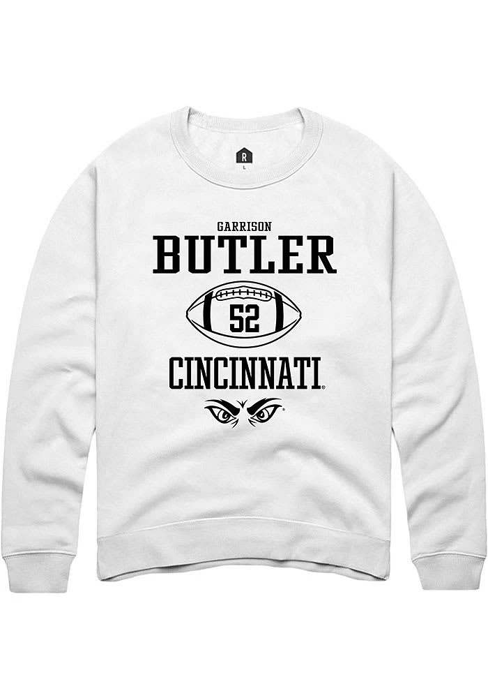 Garrison Butler Rally Cincinnati Bearcats Mens NIL Sport Icon Long Sleeve Crew Sweatshirt