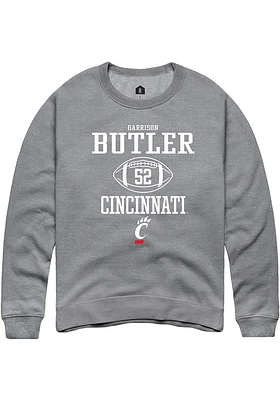 Garrison Butler  Rally Cincinnati Bearcats Mens Graphite NIL Sport Icon Long Sleeve Crew Sweatsh..