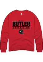 Garrison Butler  Rally Cincinnati Bearcats Mens Red NIL Stacked Box Long Sleeve Crew Sweatshirt