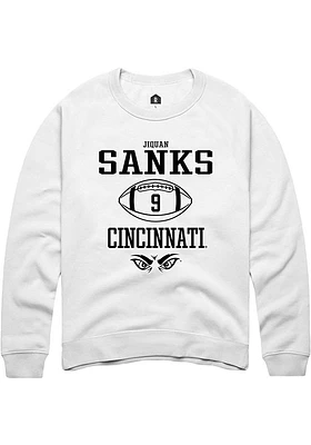 Jiquan Sanks Rally Cincinnati Bearcats Mens NIL Sport Icon Long Sleeve Crew Sweatshirt