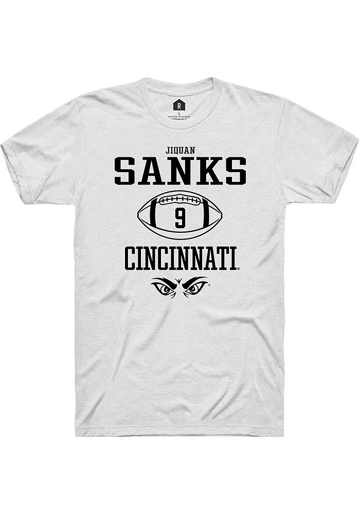 Jiquan Sanks Cincinnati Bearcats Rally NIL Sport Icon Short Sleeve T Shirt