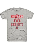 Will Howard  Ohio State Buckeyes Ash Rally NIL Sport Icon Short Sleeve T Shirt