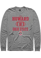 Will Howard  Ohio State Buckeyes Graphite Rally NIL Sport Icon Long Sleeve T Shirt