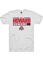 Will Howard Ohio State Buckeyes Rally NIL Stacked Box Short Sleeve T Shirt