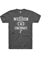 Montay Weedon  Cincinnati Bearcats Dark Grey Rally NIL Sport Icon Short Sleeve T Shirt