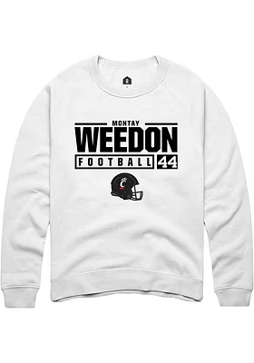 Montay Weedon Rally Cincinnati Bearcats Mens NIL Stacked Box Long Sleeve Crew Sweatshirt