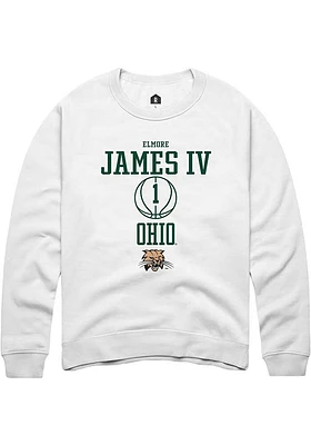 Elmore James IV Rally Ohio Bobcats Mens NIL Sport Icon Long Sleeve Crew Sweatshirt