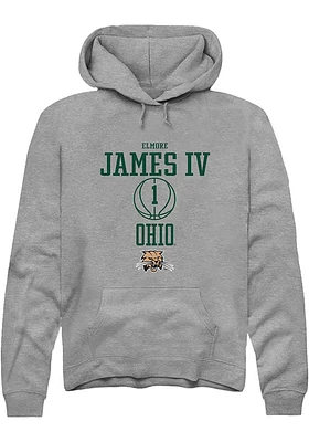 Elmore James IV  Rally Ohio Bobcats Mens Graphite NIL Sport Icon Long Sleeve Hoodie