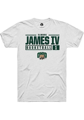 Elmore James IV Ohio Bobcats Rally NIL Stacked Box Short Sleeve T Shirt