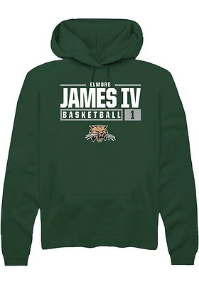 Elmore James IV Rally Ohio Bobcats Mens NIL Stacked Box Long Sleeve Hoodie