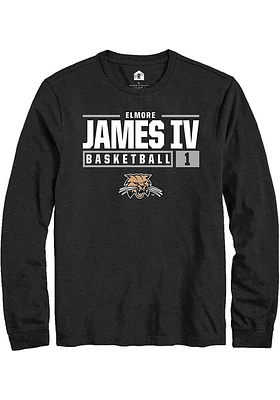 Elmore James IV Ohio Bobcats Rally NIL Stacked Box Long Sleeve T Shirt