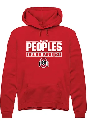 James Peoples Rally Ohio State Buckeyes Mens NIL Stacked Box Long Sleeve Hoodie