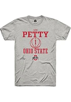 Ajae Petty  Ohio State Buckeyes Ash Rally NIL Sport Icon Short Sleeve T Shirt