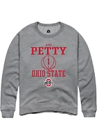 Ajae Petty  Rally Ohio State Buckeyes Mens Graphite NIL Sport Icon Long Sleeve Crew Sweatshirt