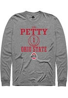 Ajae Petty  Ohio State Buckeyes Graphite Rally NIL Sport Icon Long Sleeve T Shirt