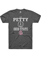 Ajae Petty  Ohio State Buckeyes Dark Grey Rally NIL Sport Icon Short Sleeve T Shirt