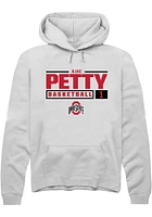 Ajae Petty Rally Ohio State Buckeyes Mens NIL Stacked Box Long Sleeve Hoodie