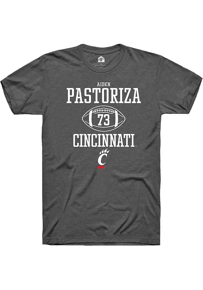 Aiden Pastoriza  Cincinnati Bearcats Dark Grey Rally NIL Sport Icon Short Sleeve T Shirt