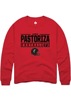 Aiden Pastoriza  Rally Cincinnati Bearcats Mens Red NIL Stacked Box Long Sleeve Crew Sweatshirt