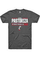 Aiden Pastoriza  Cincinnati Bearcats Dark Grey Rally NIL Stacked Box Short Sleeve T Shirt