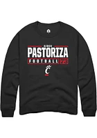 Aiden Pastoriza Rally Cincinnati Bearcats Mens NIL Stacked Box Long Sleeve Crew Sweatshir