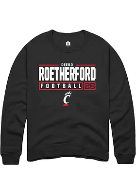 Deebo Roetherford Rally Cincinnati Bearcats Mens NIL Stacked Box Long Sleeve Crew Sweatsh