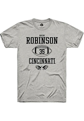 Drew Robinson  Cincinnati Bearcats Ash Rally NIL Sport Icon Short Sleeve T Shirt