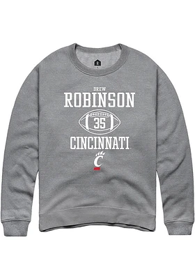 Drew Robinson  Rally Cincinnati Bearcats Mens Graphite NIL Sport Icon Long Sleeve Crew Sweatshir..