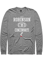 Drew Robinson  Cincinnati Bearcats Graphite Rally NIL Sport Icon Long Sleeve T Shirt