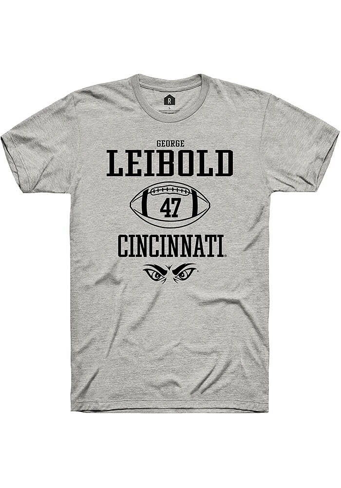 George Leibold  Cincinnati Bearcats Ash Rally NIL Sport Icon Short Sleeve T Shirt